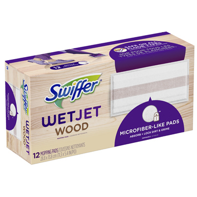 1000589 11.3 X 5.4 In. Wetjet Wood Cloth Mop Refill - Pack Of 12
