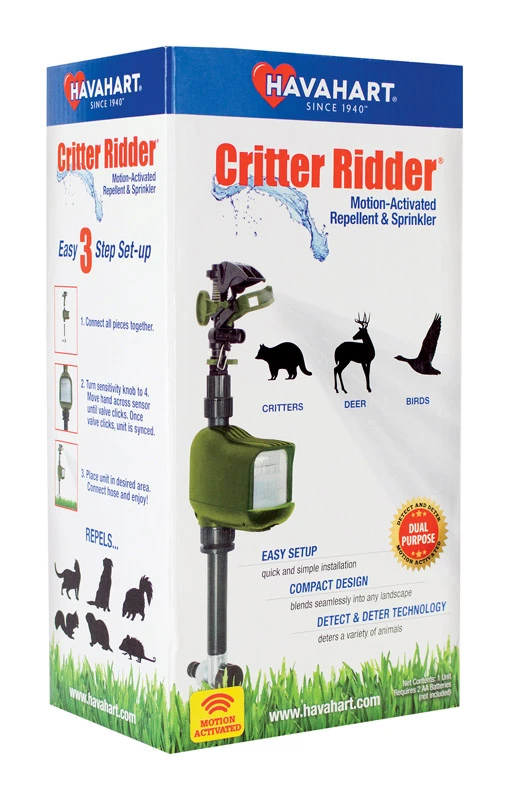 Critter Ridder Motion Activated Electronic Pest Repellent With 35 Ft. Spray Range