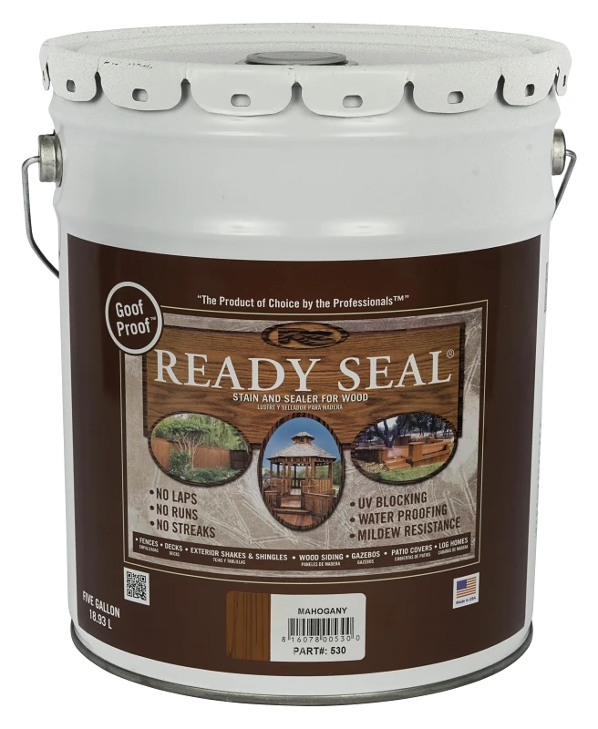 Goof Proof Semi-transparent Flat Mahogany Oil-based Wood Stain And Sealer 5 Gallon