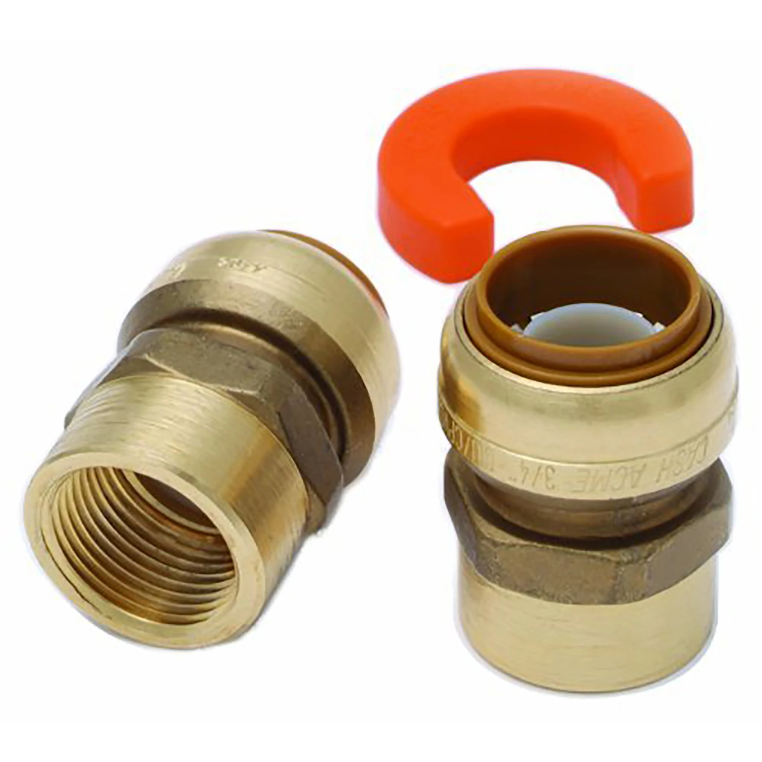 Brass Water Heater Installation Kit, 1/2 In. Push X 3/4 In. Fnpt