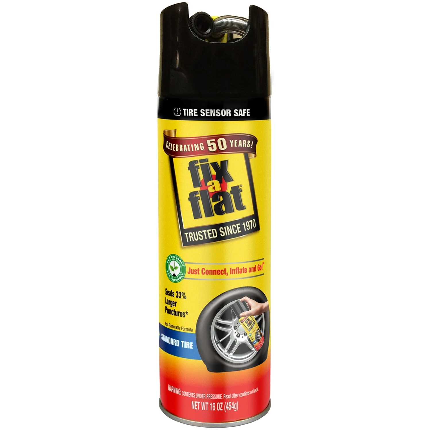 16 Oz. Aerosol Tire Inflator And Puncture Sealer For Emergency Repairs