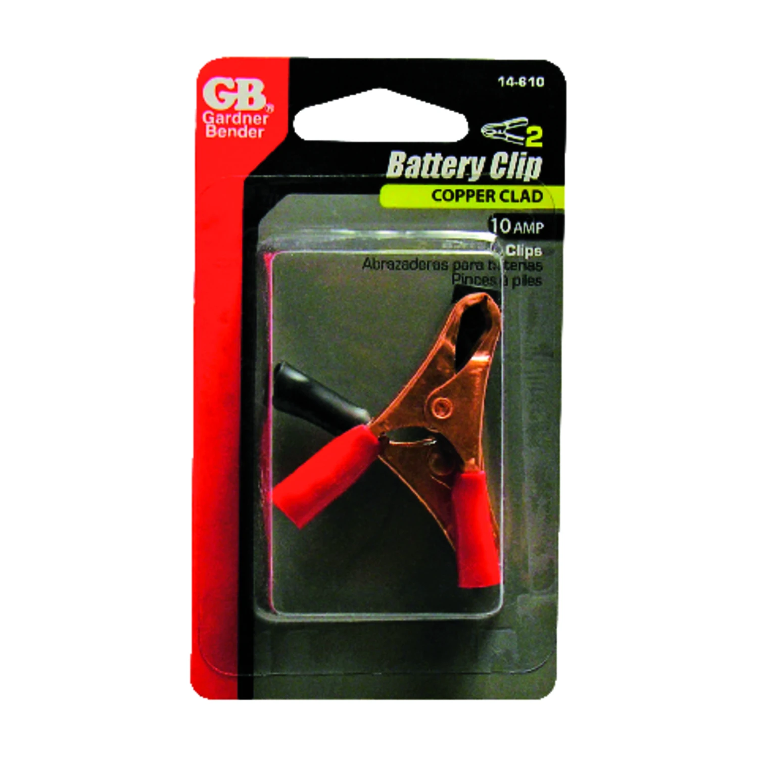 Battery Clip, Copper Clad, 10-amp, 2-pk.