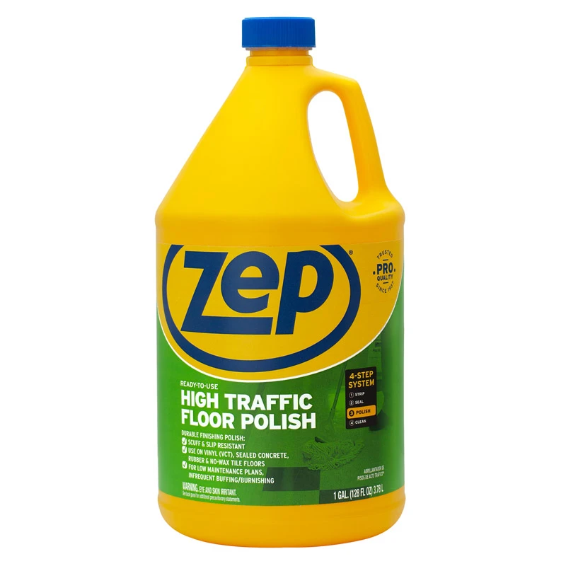 1 Gallon High Traffic Floor Polish - Professional Strength, High Gloss Finish