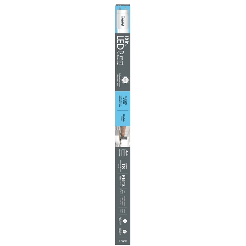 T8 Daylight 18 In. Bi-pin T8 Led Linear Lamp 18 Watt Equivalence 1 Pk