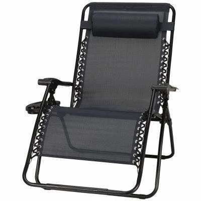 Sunny Isles Zero Gravity Chair, Coated Steel Frame, Navy, Xl