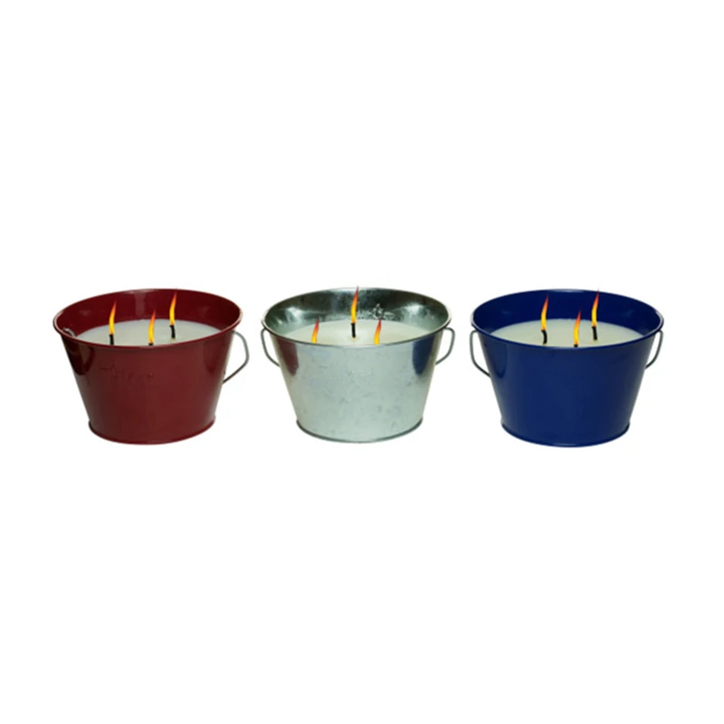 28 Oz. Triple Wick Citronella Candle Bucket - Assorted Colors