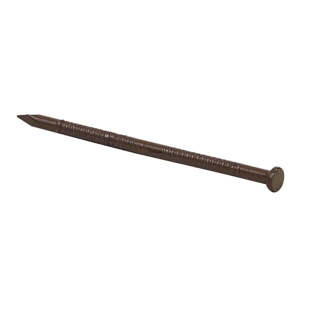 1 In. 16-1/2 Gauge Dark Brown Ring Shank Paneling Nails - 358 Count