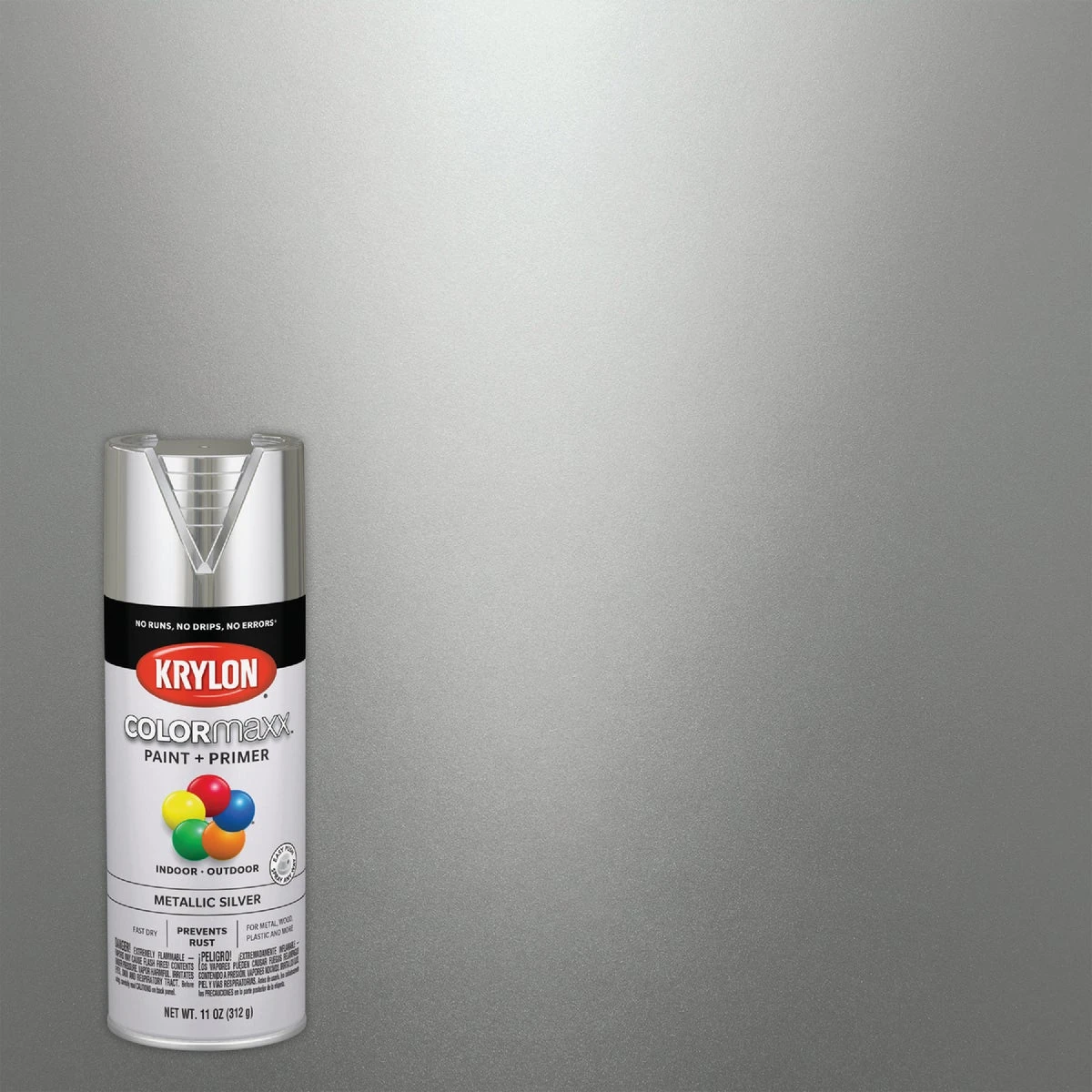 Colormaxx 11 Oz. Metallic Gloss Spray Paint, Silver - Rust Protection
