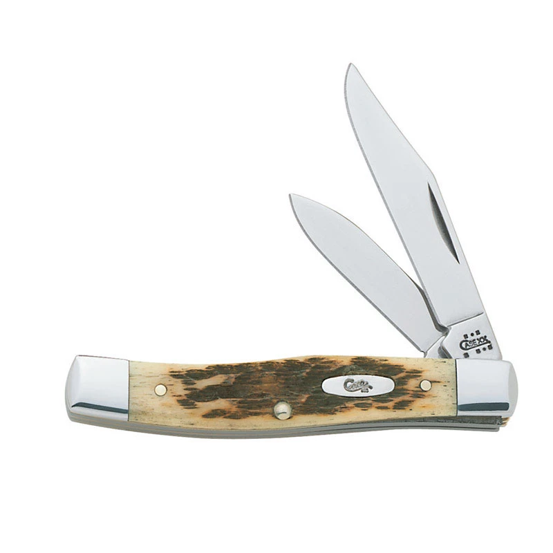 Small Texas Jack Pocket Knife, Chrome Vanadium/amber Bone, 3-5/8-in. Length Closed