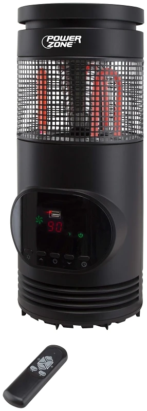 3-element Infrared Heater With Remote Control And 360-degree Heating