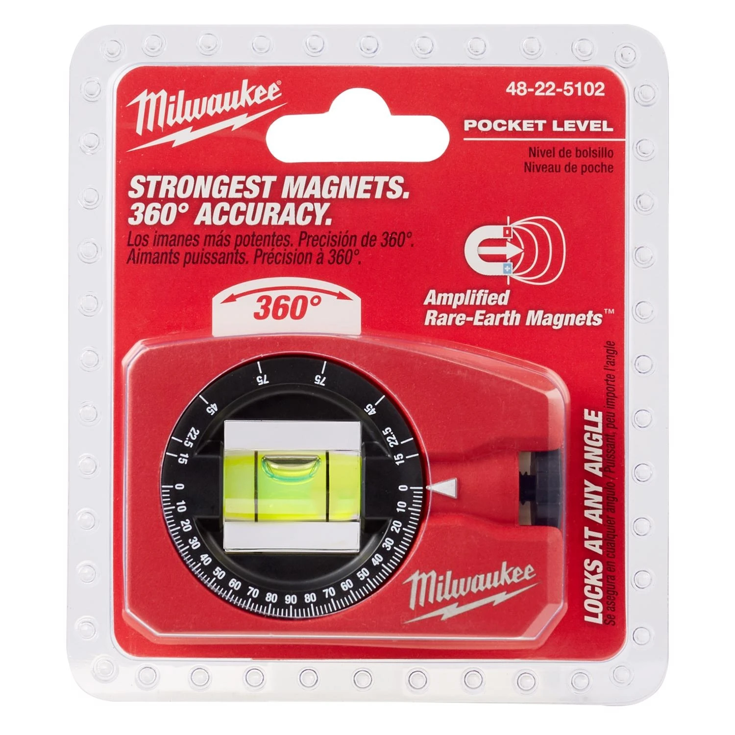 4 In. Aluminum Magnetic Pocket Level With Locking Vial Technology