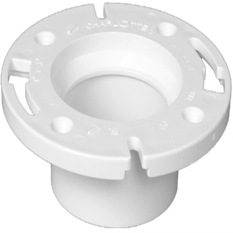 Schedule 40 Dwv Hub End Closet Flange, White, 3 X 4 Inches