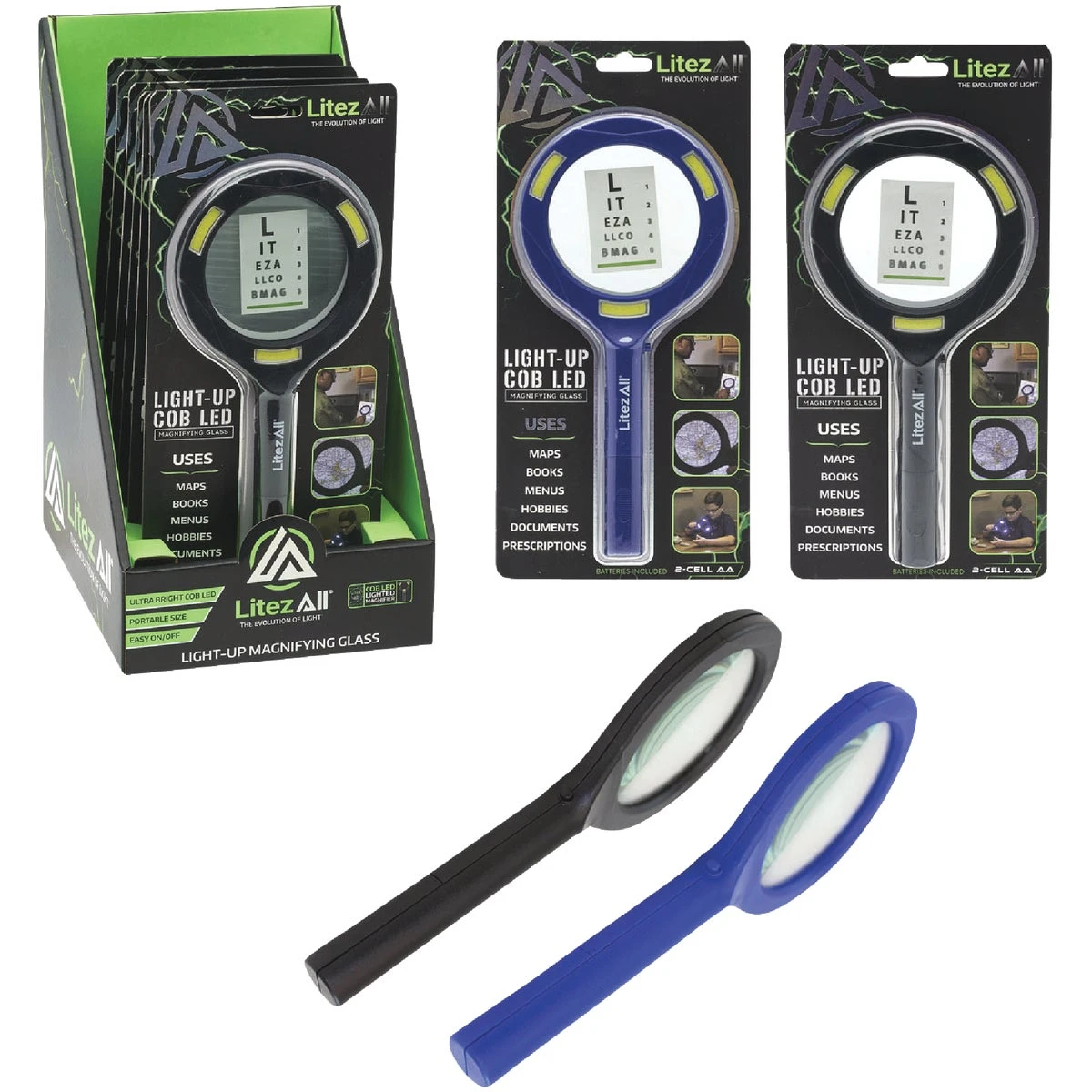 Cob Led Lighted Handheld Magnifying Glass With 200 Lumens And 4 Light Modes