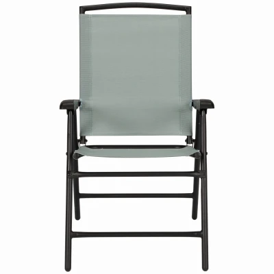 Sunny Isles Steel Folding Chair With Sling Fabric In Seafoam Green - Model Rxtv-1921-fc-s