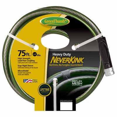 Neverkink Heavy-duty Garden Hose, 5/8-inch X 75-feet