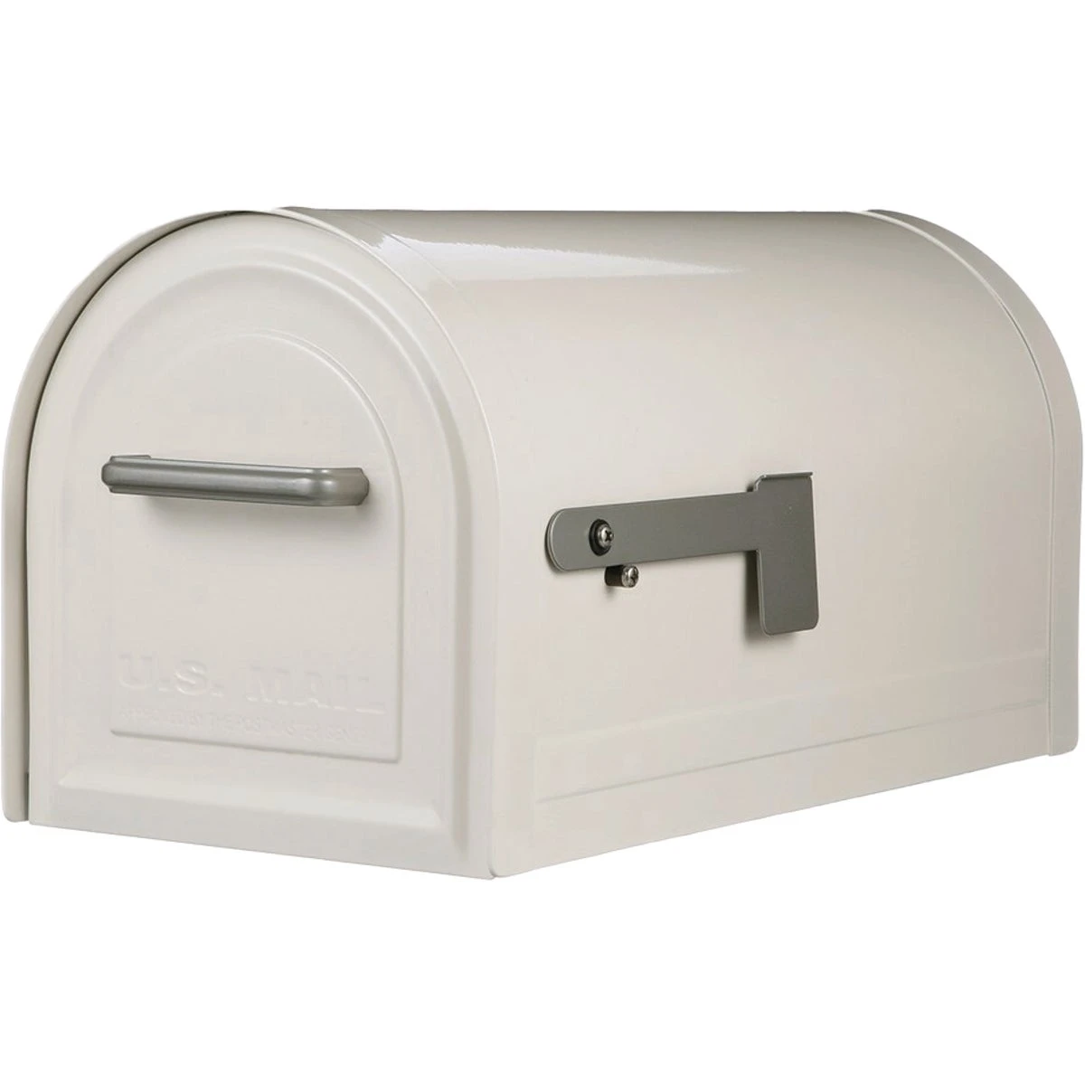 Reliant Large Locking Post-mount Mailbox In White Steel