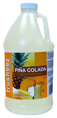 1/2 Gallon Pina Colada Frusheez Slush Mix - Refreshing Beverage Mix