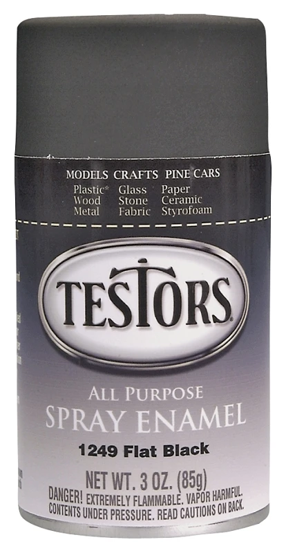 Craft Spray Paint, Black Flat, 3-ounce Enamel For Models And Crafts
