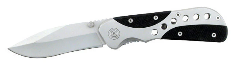 Dark Silence Tactical Folding Knife, 3.25-inch Blade, Black G10 Handle