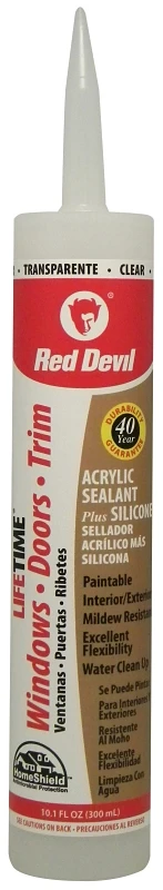 10.1 Oz. Pro Clear Siliconized Acrylic Adhesive Sealant With Antimicrobial Protection