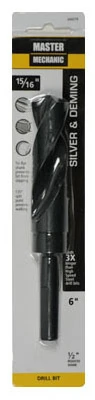 15/16" X 6-inch Silver & Deming Black Oxide Drill Bit - Master Mechanic