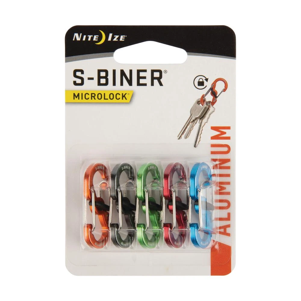 S-biner Microlock Aluminum Assorted (5-pack)