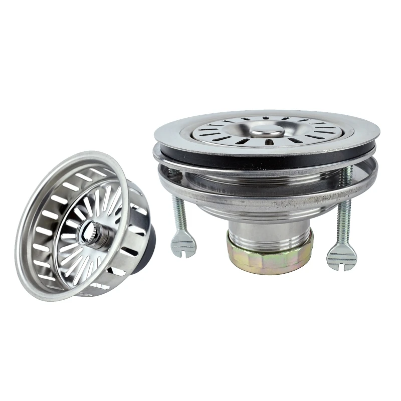 Stainless Steel Strainer For 3-1/2 Inch Sinks, 4-1/2 Inch Diameter