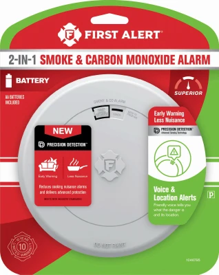 Voice And Location Alert Battery-powered Photoelectric Smoke And Carbon Monoxide Detector