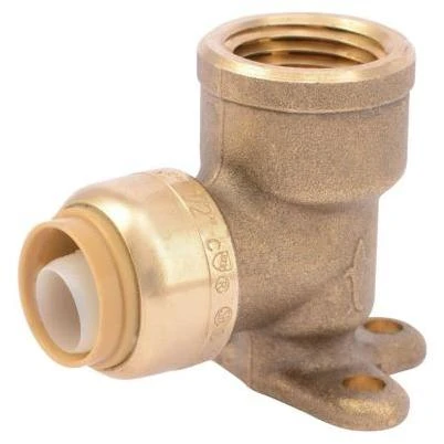 Brass 1/2-in Push-to-connect X 1/2-in Fpt 90° Drop Ear Elbow Fitting