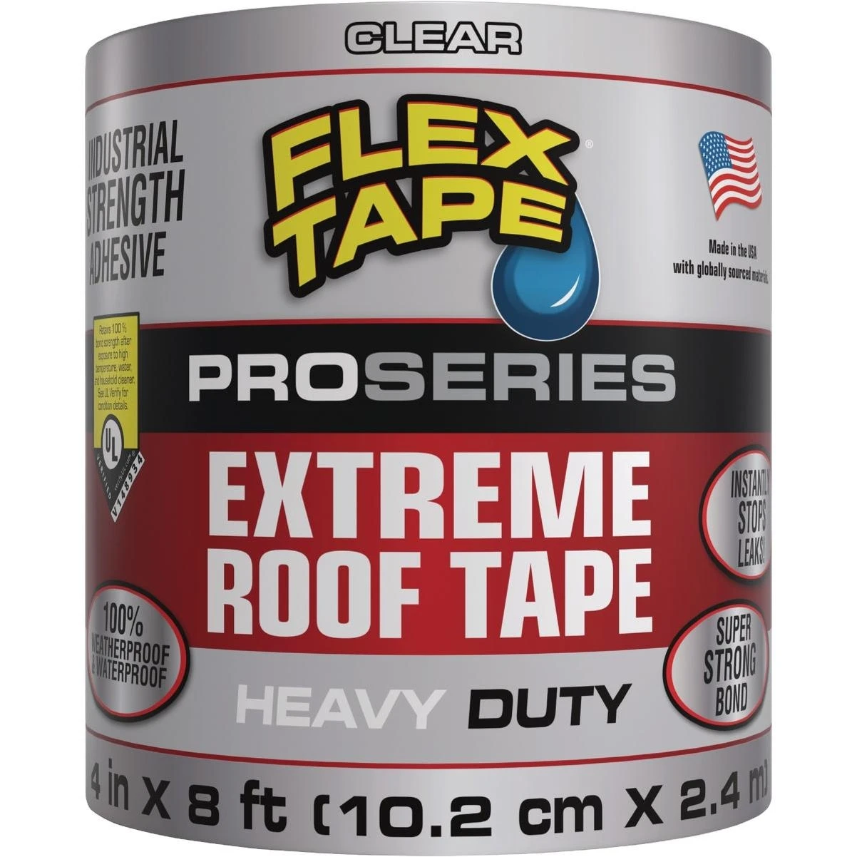 Flex Tape Pro Series 4 In. X 8 Ft. Extreme Roof Patching Tape, Clear