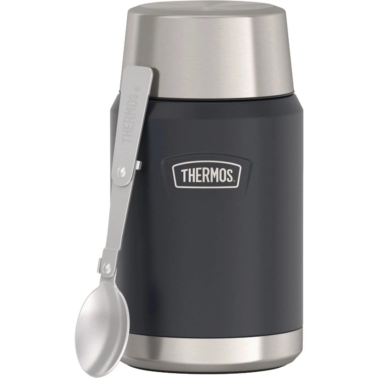 24 Oz. Stainless Steel Food Jar With Spoon, Graphite