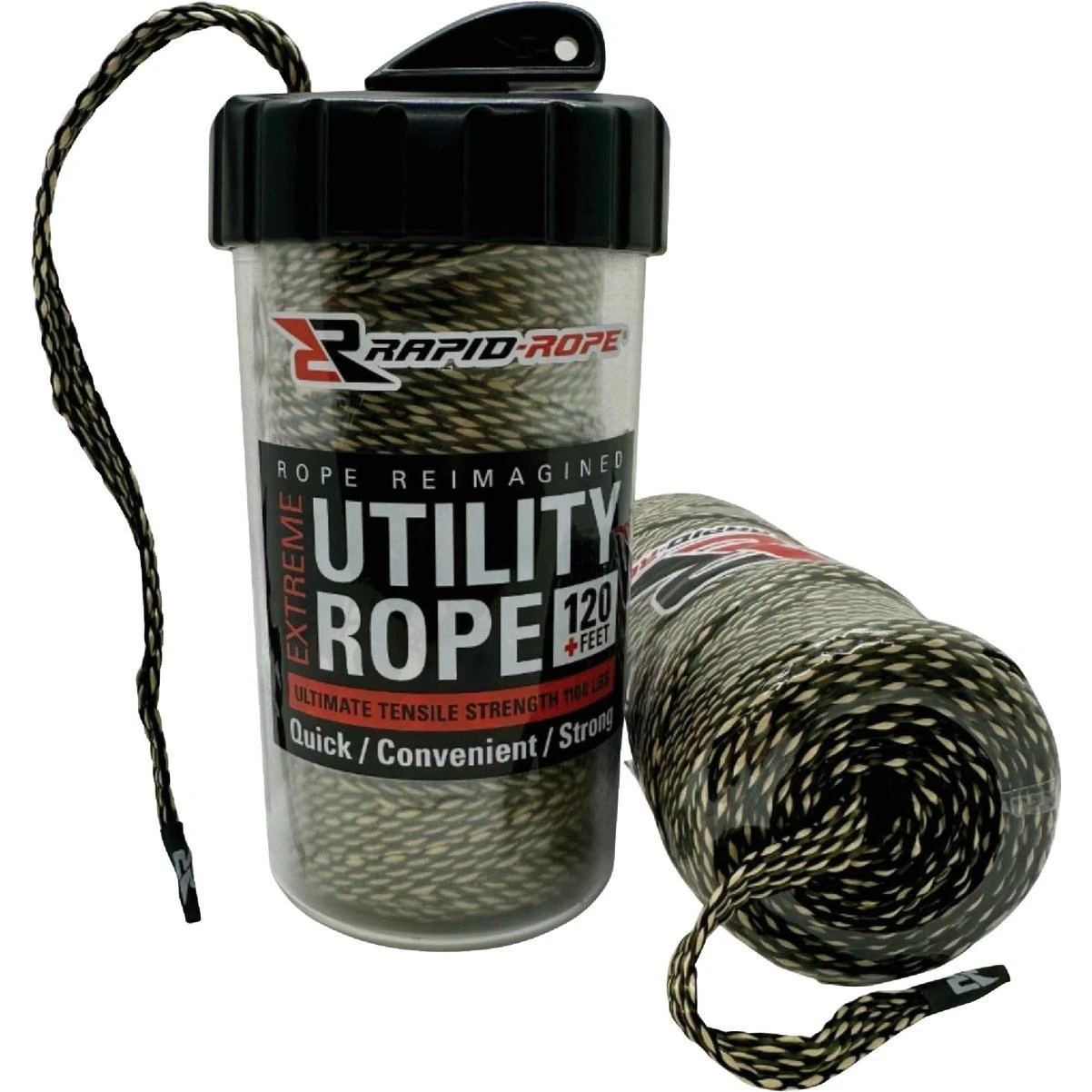 Rapid Rope Rrcc6577 120‑ft Camo Utility Rope – Shatter‑proof, 1000 lb Strength