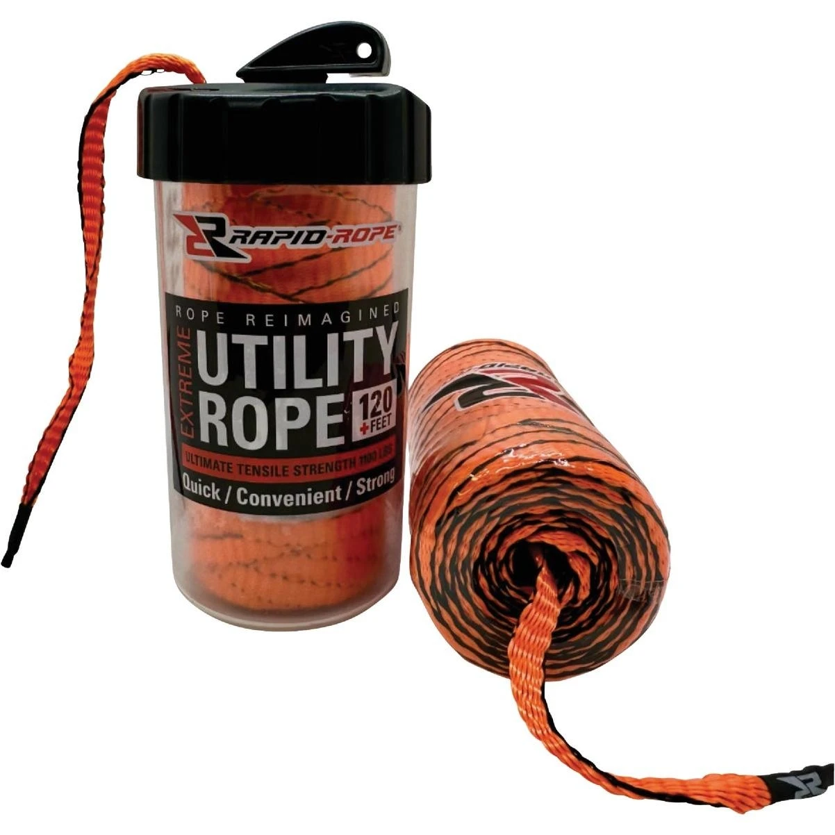Rapid Rope 120‑foot Safety Orange Utility Cord – 1100 lb Tensile Strength