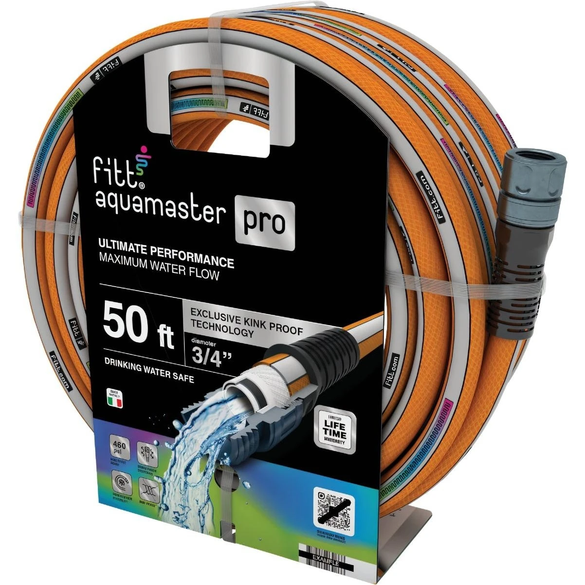 Fitt Aquamaster Pro 3/4" Hybrid Hose – 50 ft Anti‑kink With Crush‑proof Couplings