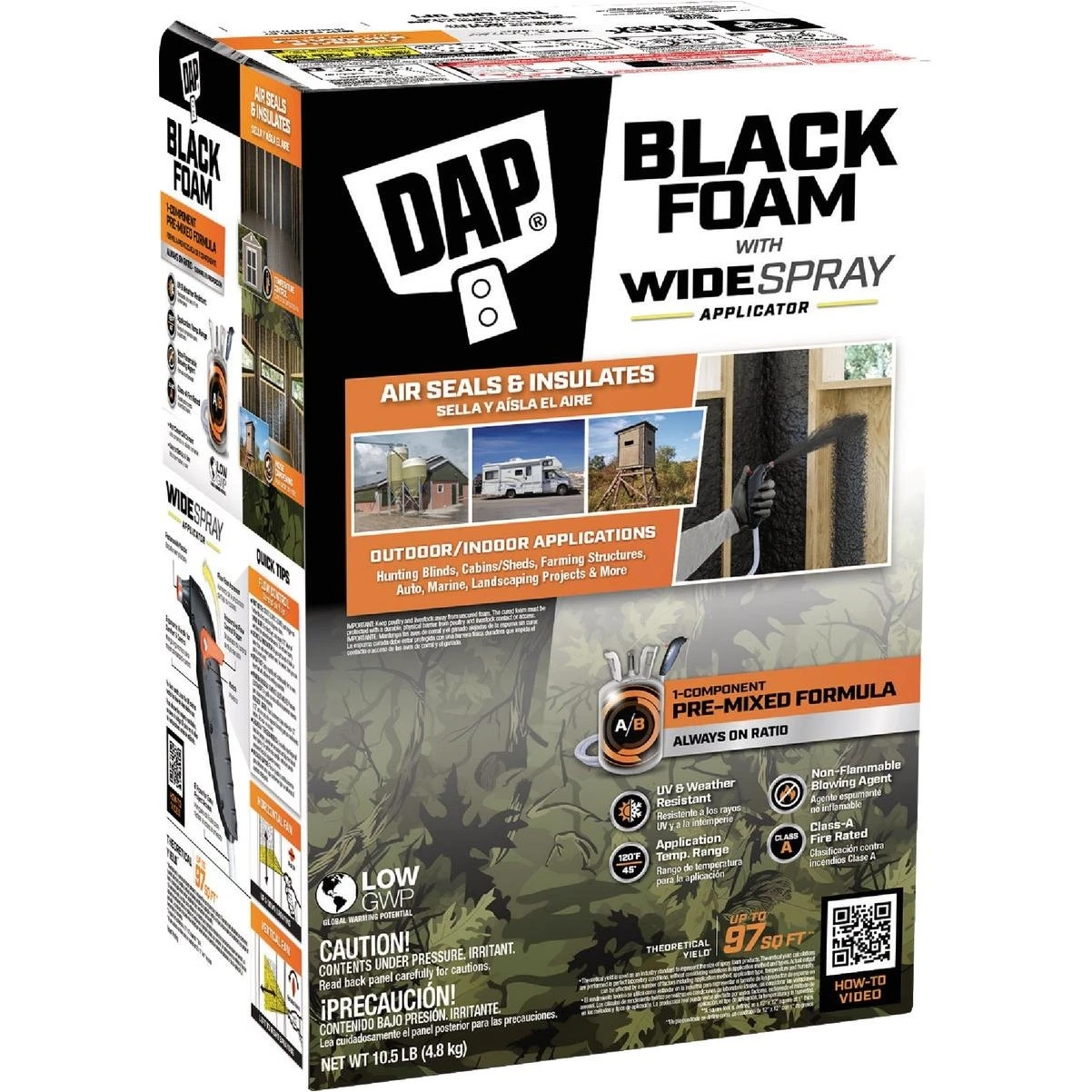 10-1/2 Lb. Black Insulating Foam With Widespray Applicator