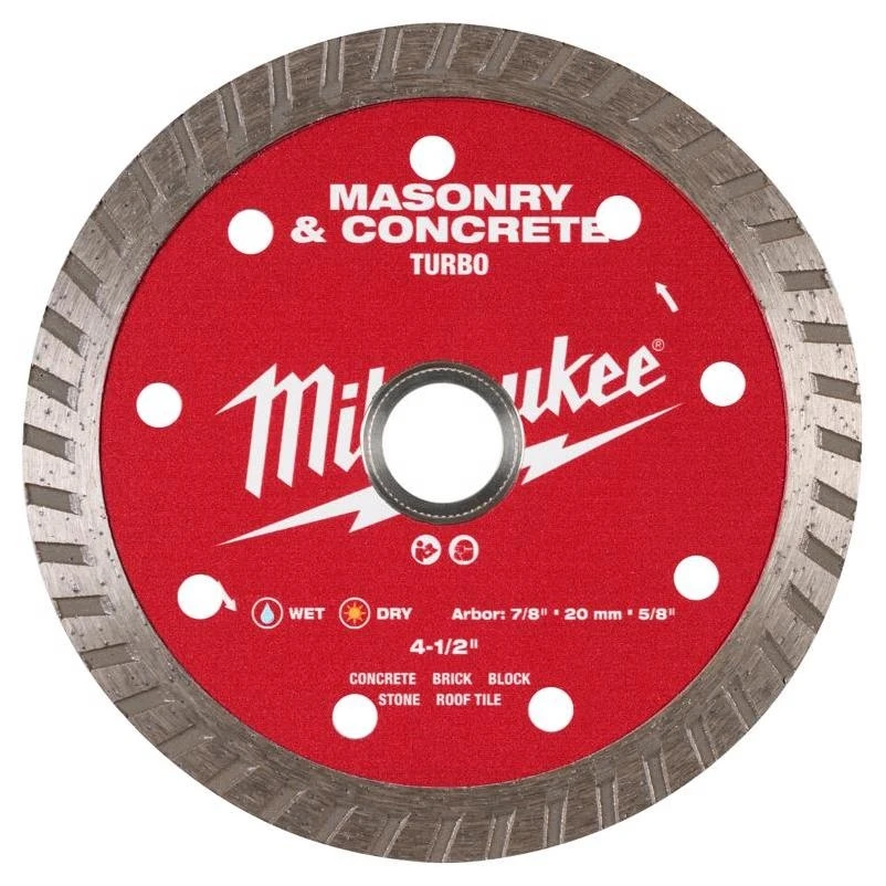 4‑½" Turbo Rim Diamond Blade For Masonry & Concrete – Wet/dry Cutting
