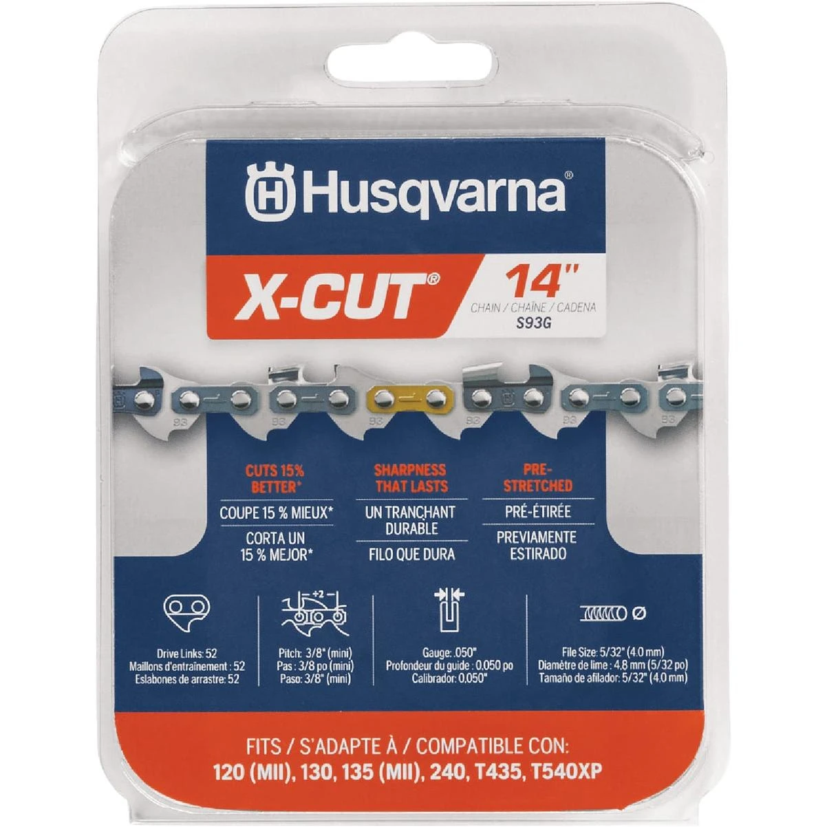 X-cut 14 In. 52-link Chainsaw Chain