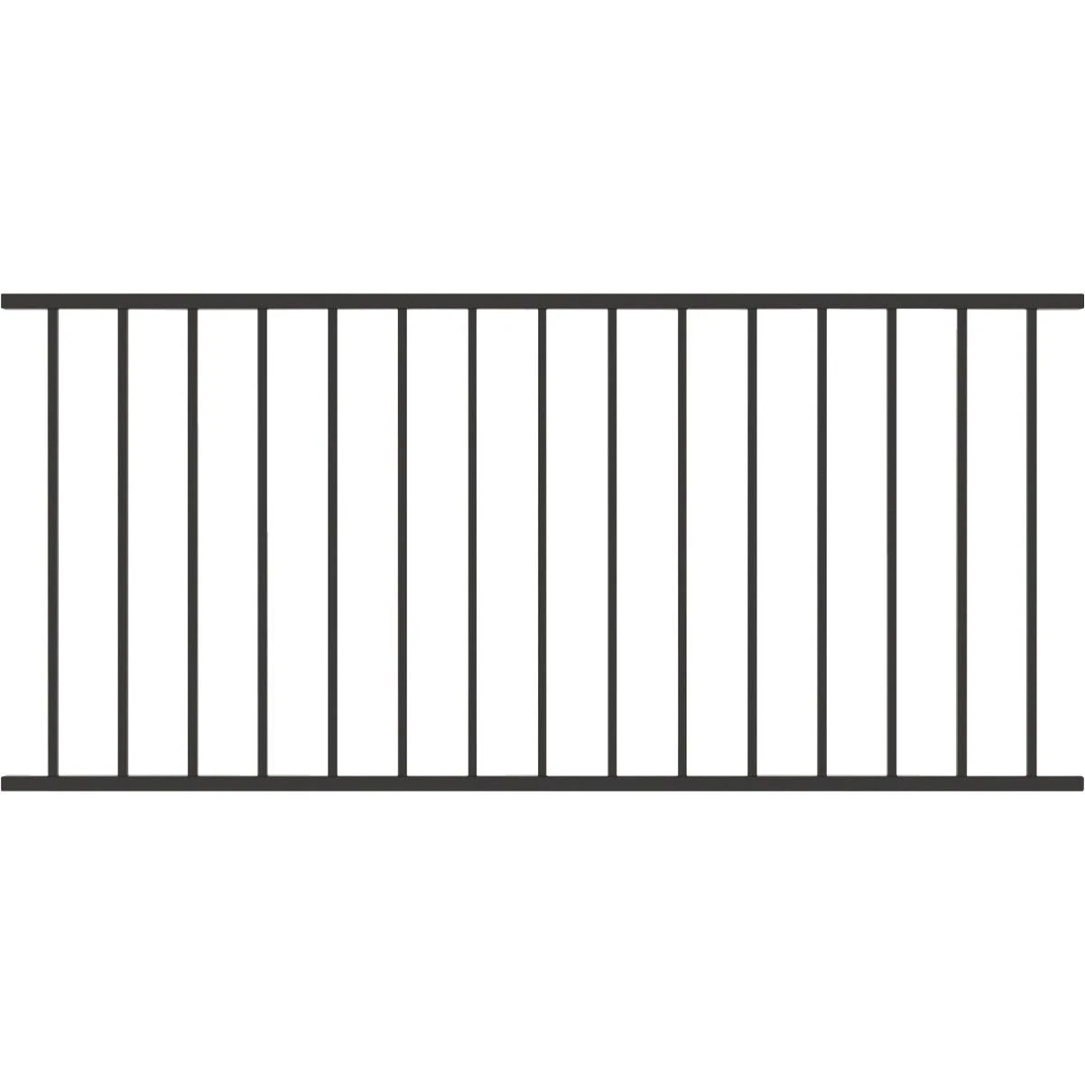 Fe26 34 In. H X 6 Ft. L Black Sand Galvanized Steel Railing Panel