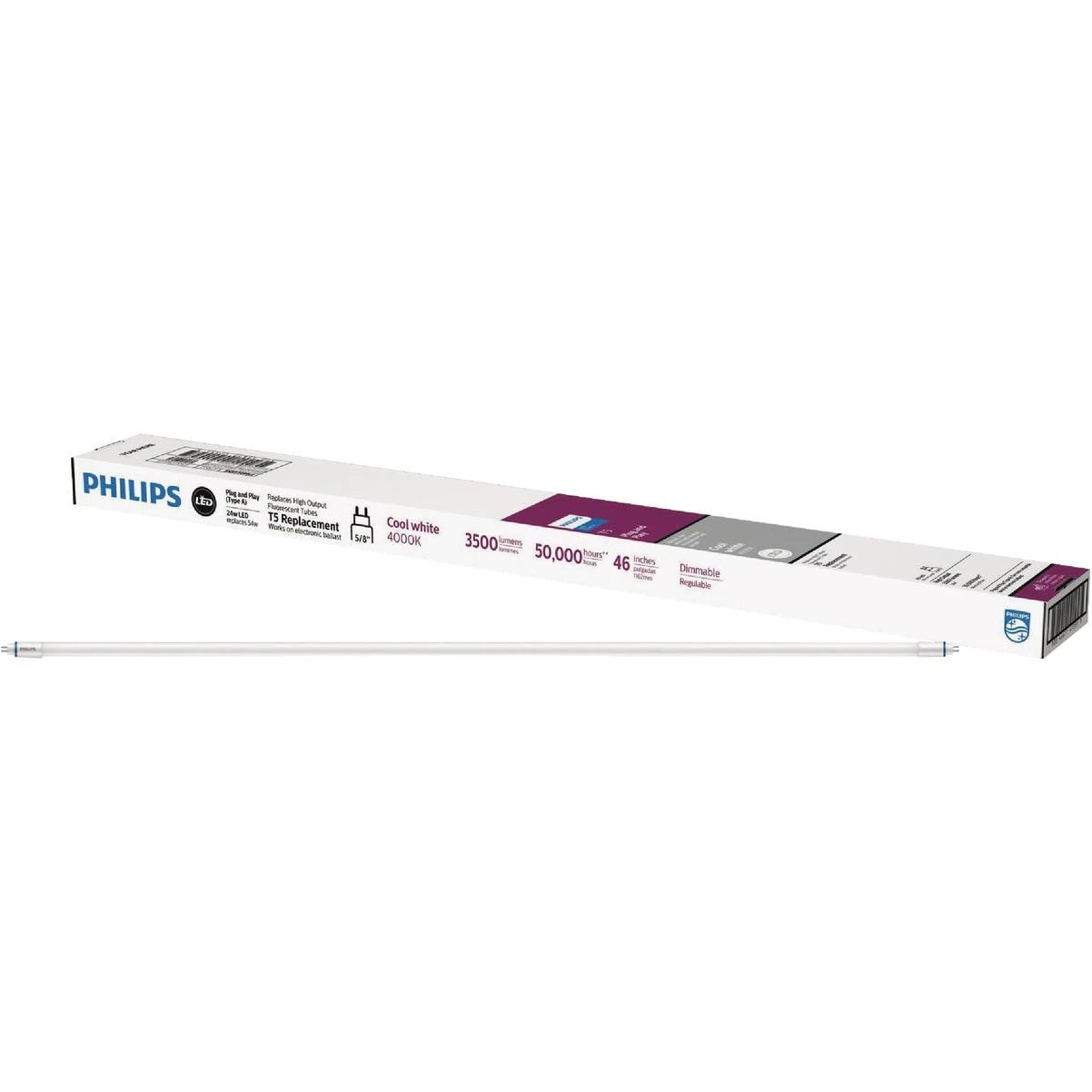 Instantfit 54w Equivalent 46 In. Cool White T5 Type A Led Tube Light Bulb