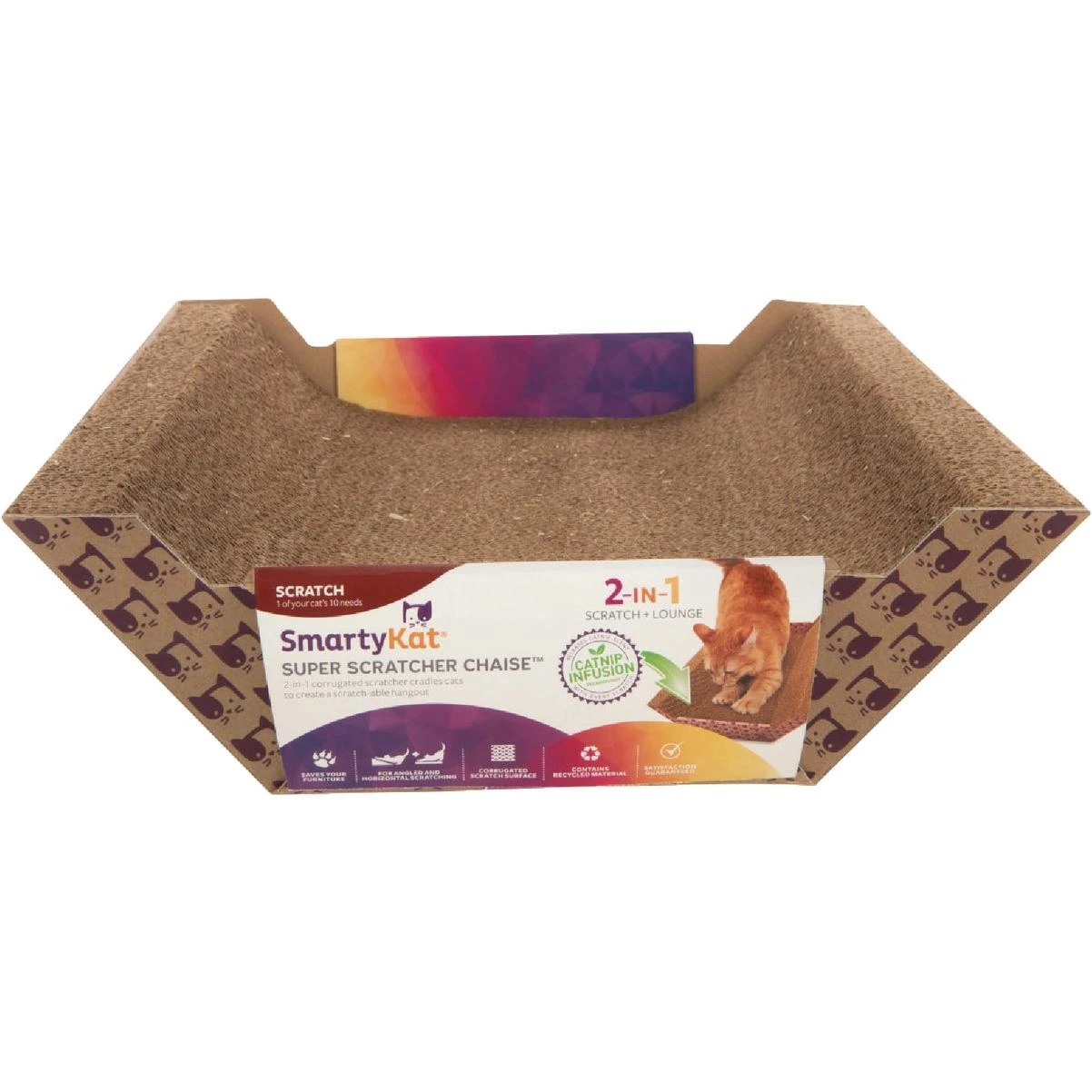 Super Scratcher Chaise With Catnip Infusion Technology