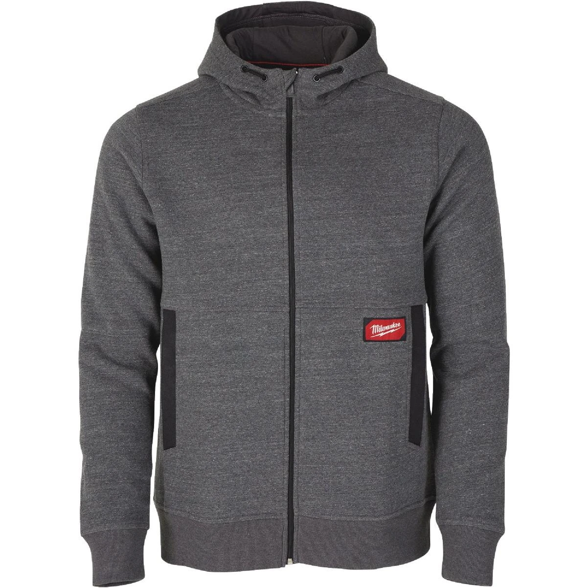 Milwaukee Gridiron Heavyweight Gray Full‑zip Hoodie For Men – Medium