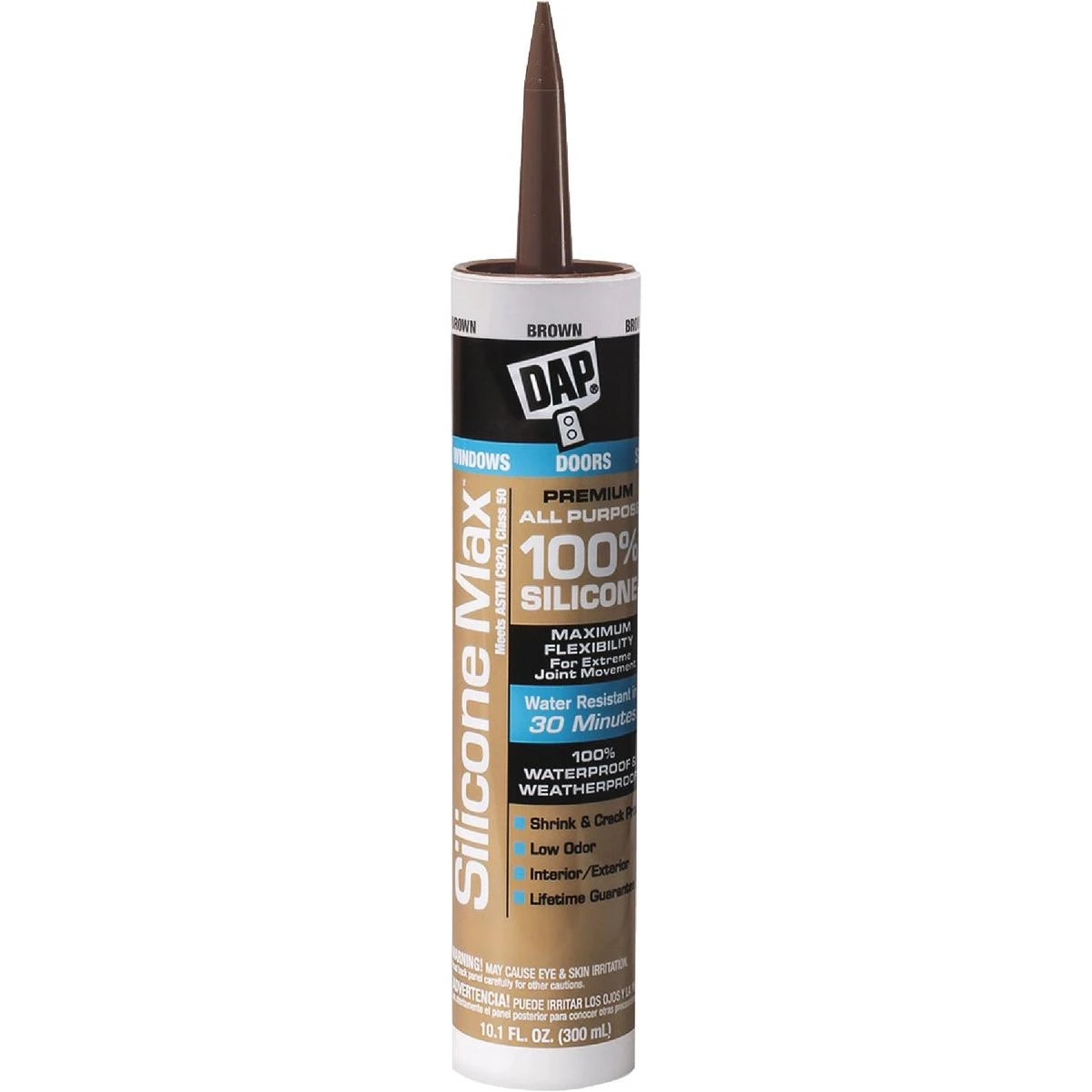 Silicone Max 10.1 Oz. Brown Premium All Purpose 100% Silicone Sealant