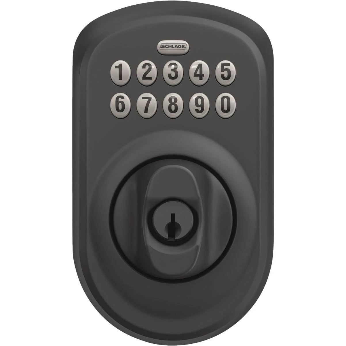 Plymouth Matte Black Electronic Lock Keypad Deadbolt