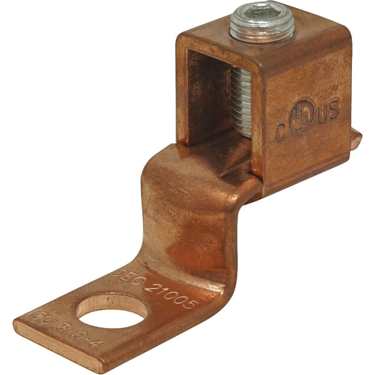 #4 To 3/0awg Copper Offset Tongue Lug ( 2-pack)