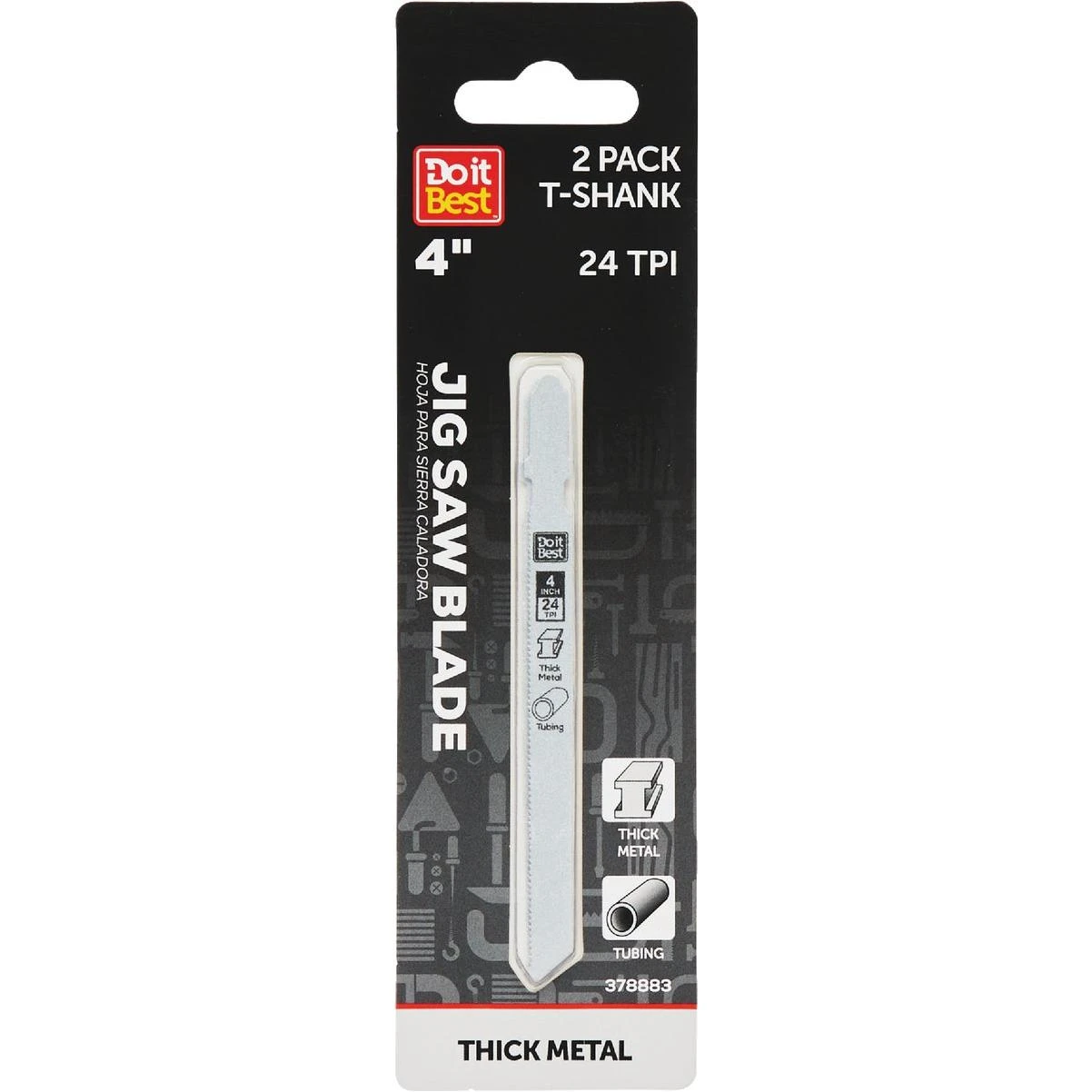 4 In. X 24 Tpi T-shank Jig Saw Blade For Thick Metal (2-pack)
