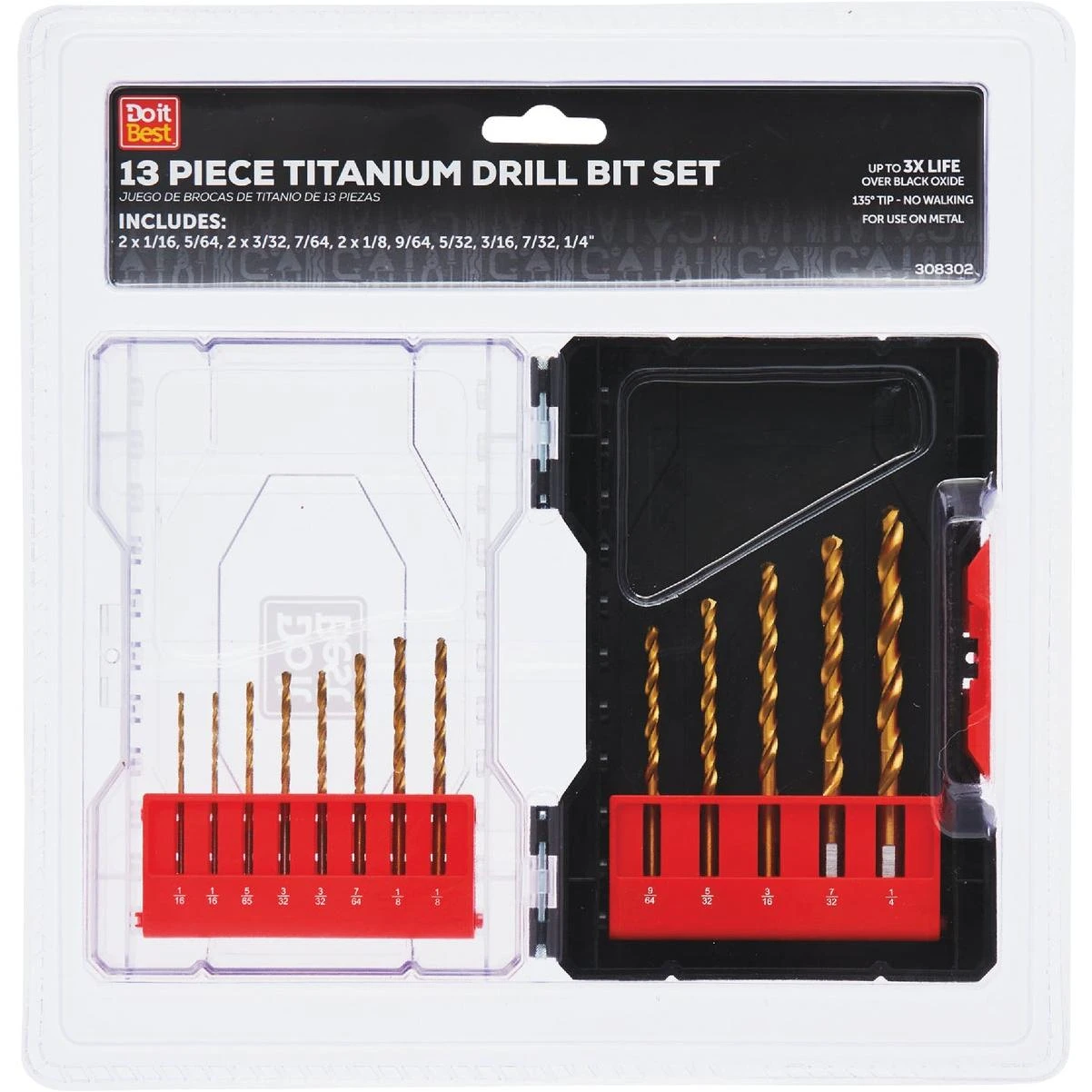 Titanium Drill Bit Set (13-piece)