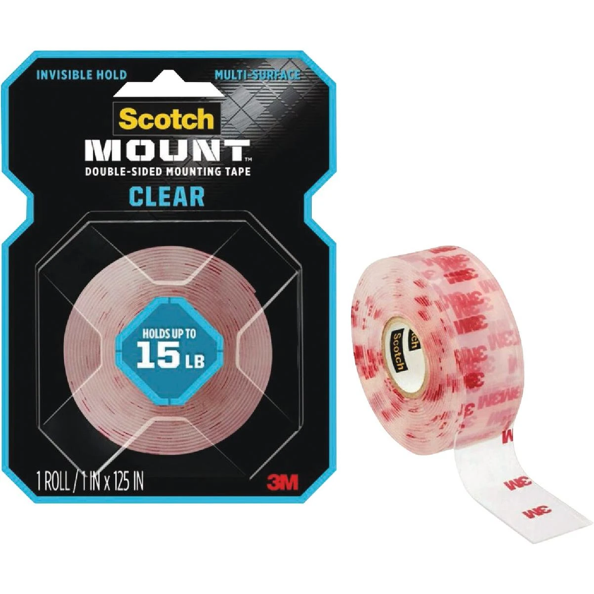 -mount 1 In. X 125 In. Clear Double-sided Mounting Tape