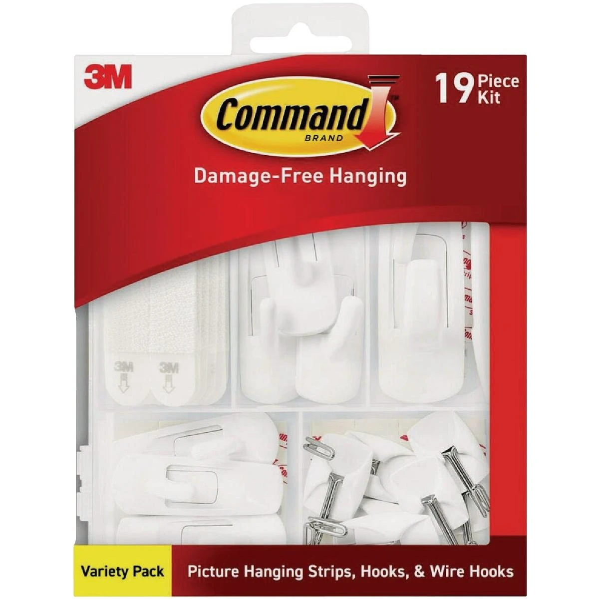 General Purpose Strips, Hooks & Wire Hooks Variety Kit, 54-pack