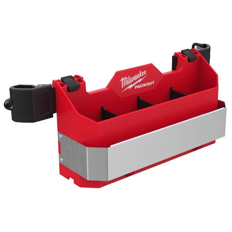 Packout 48-22-8602 4‑compartment Tool Caddy – Heavy‑duty Polypropylene Organizer (black/red)