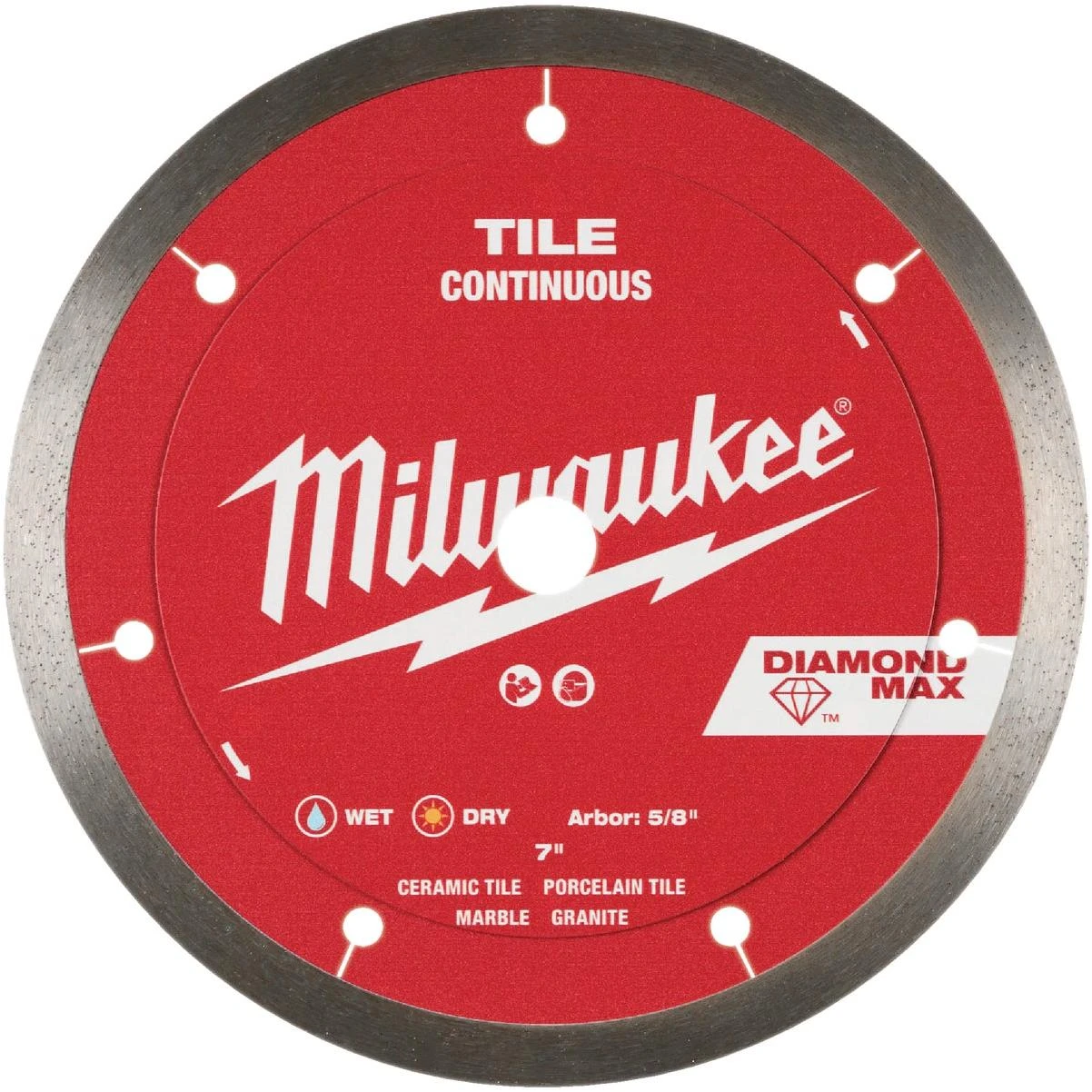 Milwaukee 7‑inch Continuous‑rim Diamond Saw Blade – Diamond Max Series